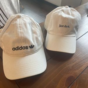 Nike / Adidas white hat bundle